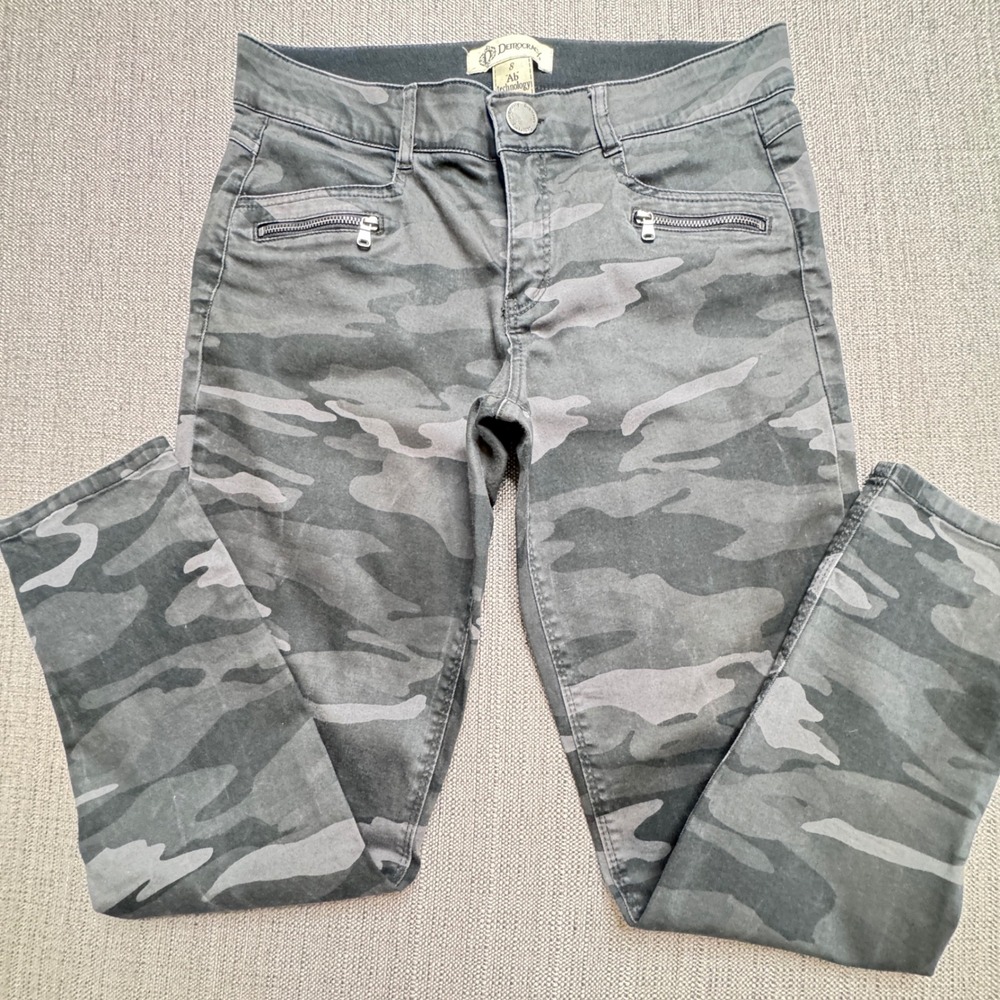 Democracy Ab Technology Grey Camo Skinny Pants Womens 8 B1590QAMX Camouflage